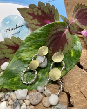 Pendientes trenzados doble