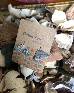 Pendientes triángulo textura