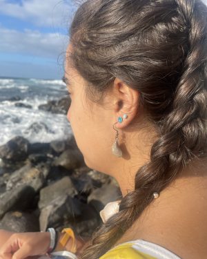 Pendiente mejillón natural.