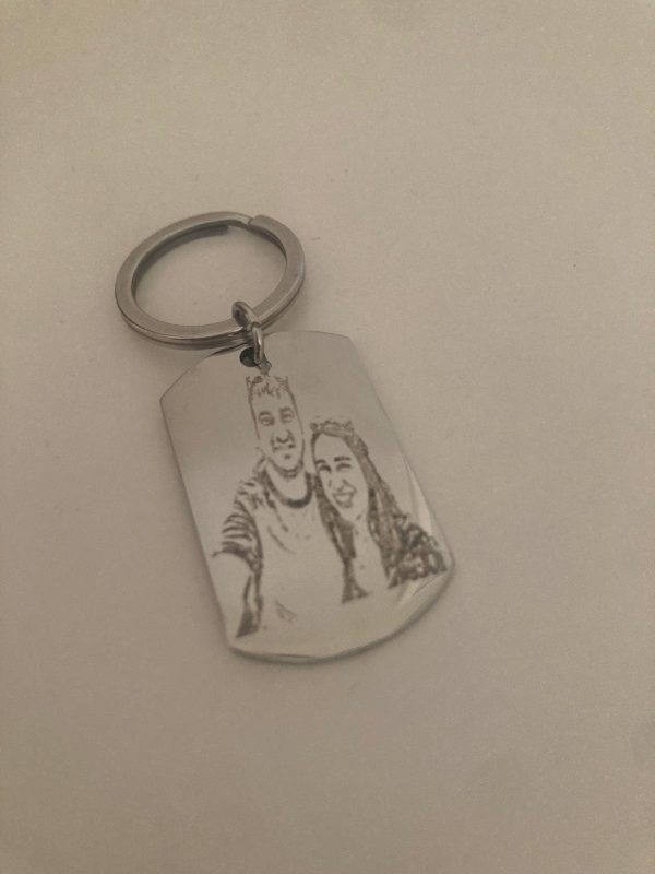 Llavero grabado acero inoxidable